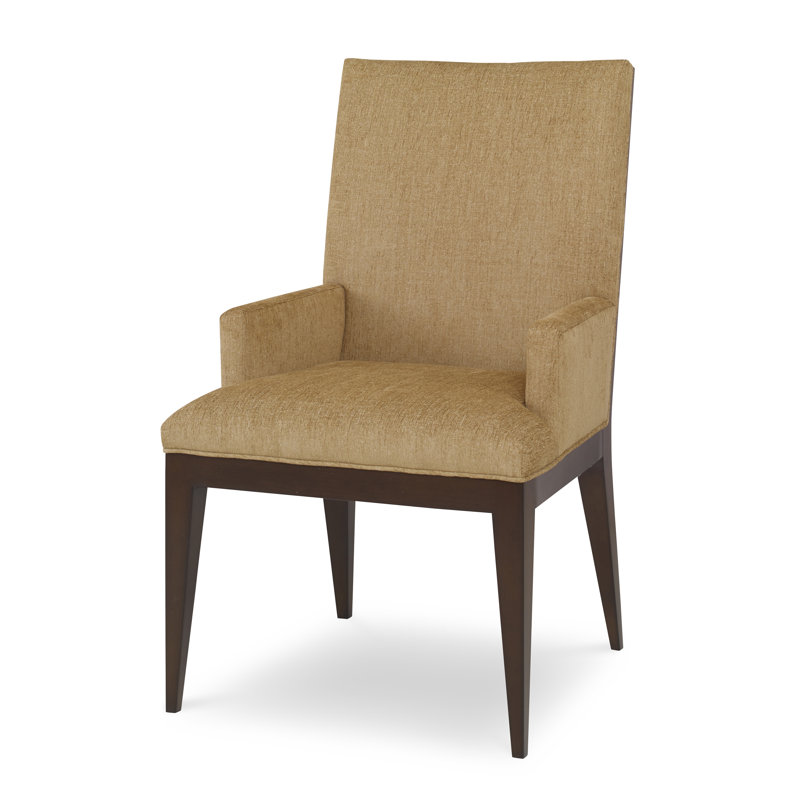 Chaise avec accoudoirs en tissu Logan, Bisque, Galet Chartres