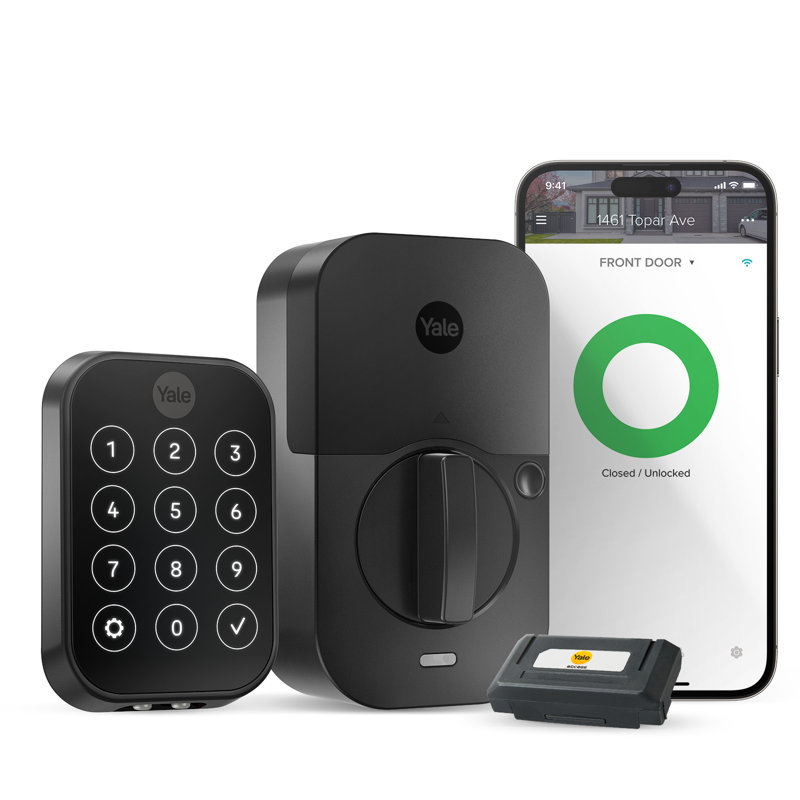Yale Assure Lock 2 Key-Free Touchscreen Smart Lock with Wi-Fi, Black Suede, Wi-Fi