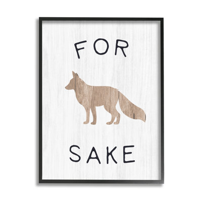 For Fox Sake Humoristique, forêt rustique, faune