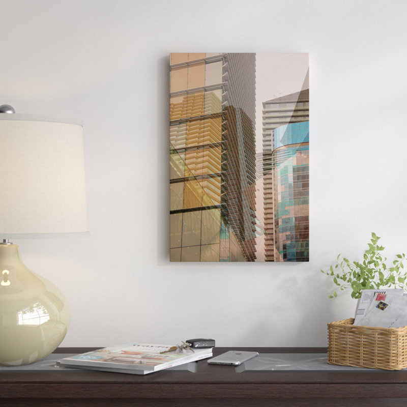 «Double Take I», impression sur toile, Papier avec cadre noir, Blanc, H 32 po x l 24 po x P 1 po
