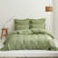 Ensemble de housse de couette en lin à volants-856547880-812165167