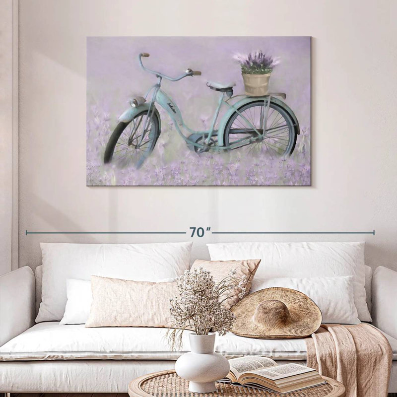 Mehar Bicycle In Lavender, 30" H x 45" W