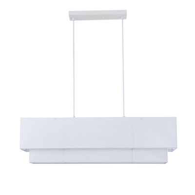 Luminaire suspendu à 3 ampoules blanc mat à couvercle à intensité variable