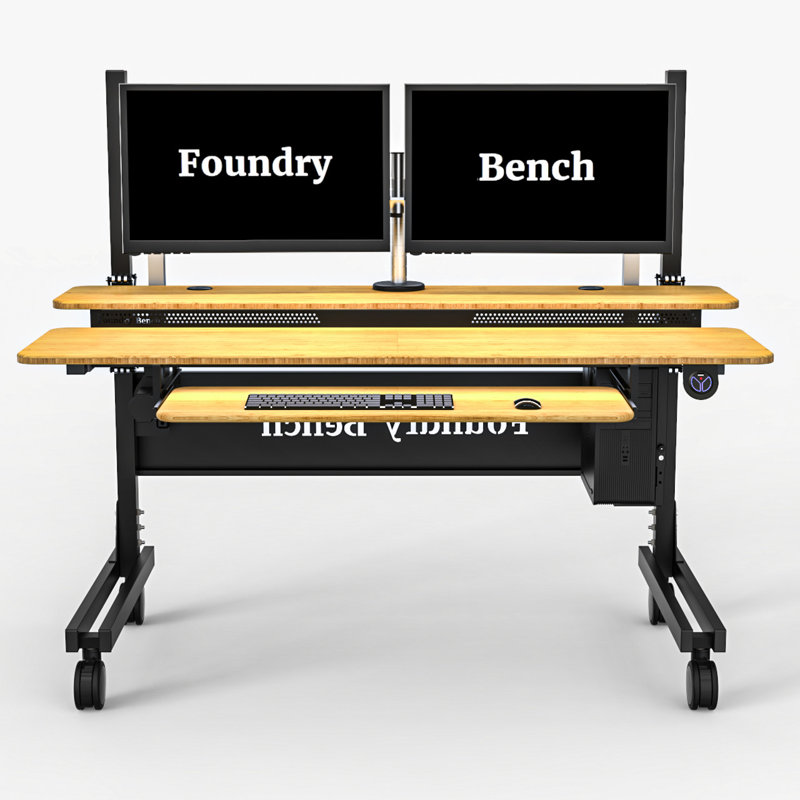 Plateau à clavier Foundry avec plateau pour souris et tiroir ergonomique coulissant sous le bureau, H 11 po x l 33 po