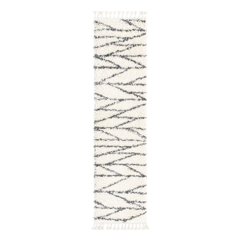 Abrahams Striped Indoor Rug, Runner 2' x 8'