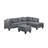 104.5" Upholstered Sofa,Chaise & Ottoman