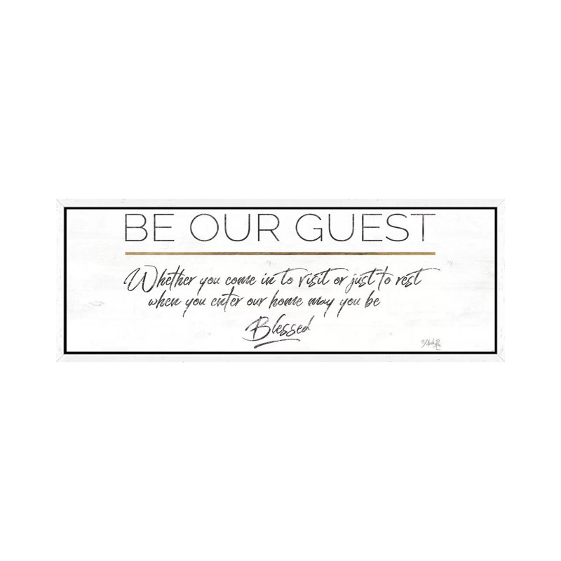 Be Our Guest by Marla Rae - Panoramic Print on Canvas, 121.92 cm H x 40.64 cm W, White Framed