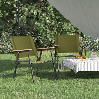 vidaXL Camping Chairs 2 pcs 21.3" x 21.7" x 30.7" Oxford Fabric