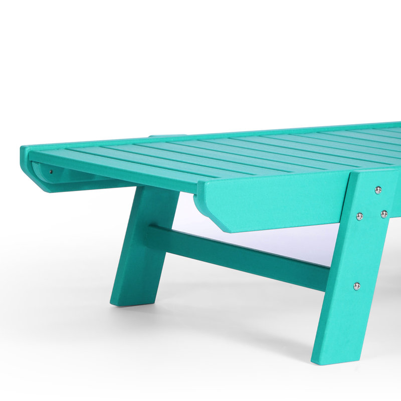 Chaise longue simple inclinable Laguna, Turquoise
