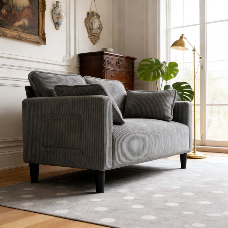 Causeuse 48 po, Gris