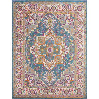 Tapis bleu sarcelle Augusta