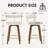 Faux Leather Swivel Bar Stools (Set Of 2)-1271729984