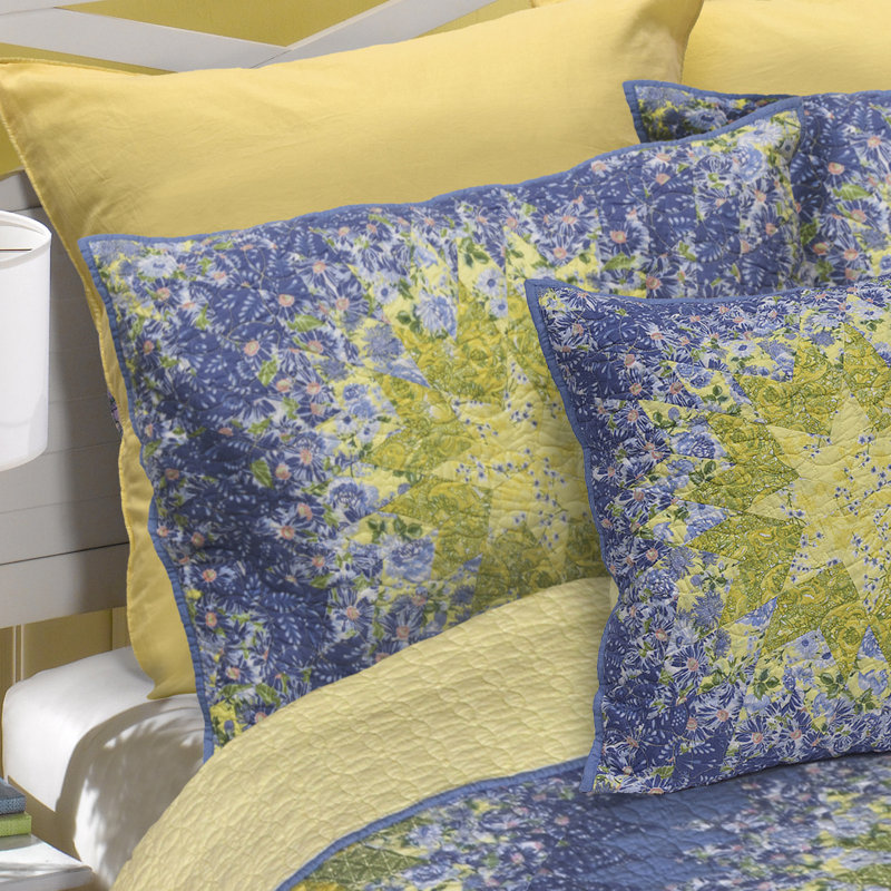 Donna Sharp Arcadia Star Pieced Cotton Quilted Standard Sham
