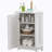 Bathroom Cabinet, Triangle Corner Storage Cabinet With Adjustable Shelf-723483577-723483580