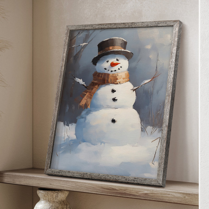 «Christmas Holiday Art», série 2-LIX, reproduction encadrée - bois massif XMAI81837, H 30 po x l 24 po