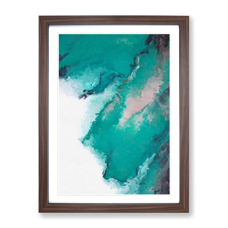 Running in the Elements - Framed Print, 64cm H x 46cm W x 2cm D, Walnut