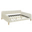 Lit de jour double rembourré blanc - Élégant, polyvalent avec 4 supports stables, fonctionnel-411685214