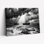 «Black and White Ocean Ships Under Dramatic Clouds», reproduction d'art sur toile tendue sur toile, ensemble de 1