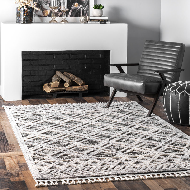 Geometric Area Rug, Rectangle 4' x 6' 8"