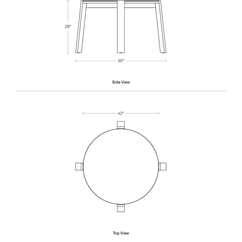 Lake Round Walnut Dining Table