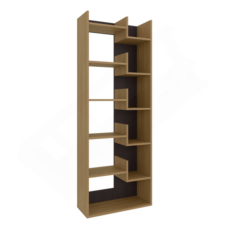 Bibliothèque Magnolia, bureau, Macadamia / noir
