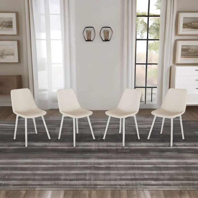 Ensemble de 4 chaises de salle à manger, Beige