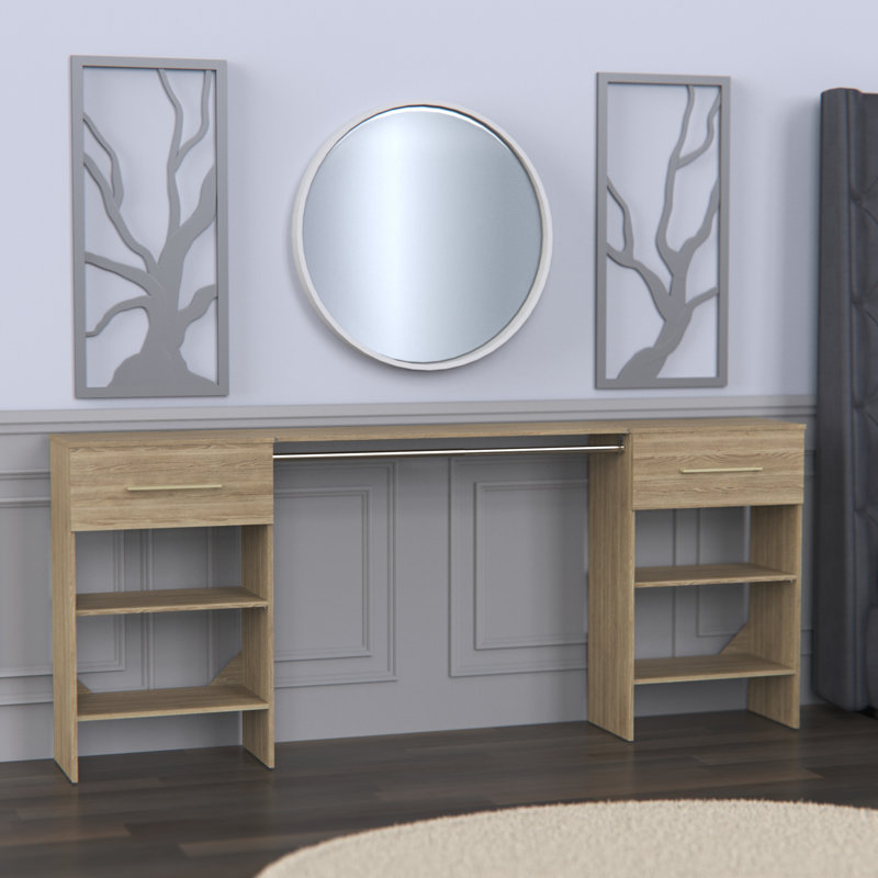 Suitesymphony Base Units With Modern Drawers And Top Shelf, Brown