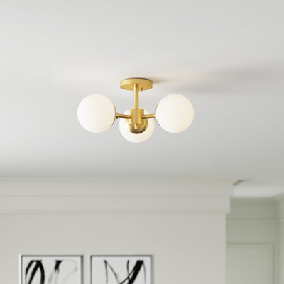 Plafonnier semi-encastré 18 po 3 lumières Bradwell
