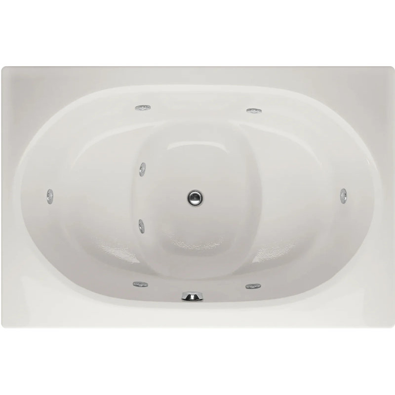 Baignoire tourbillon 60 po x 40 po Designer Fuji, Os, Chrome poli