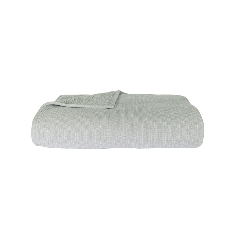Couverture en sherpa chenille, Blanc