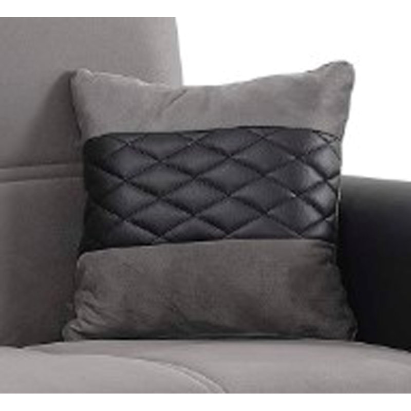 Causeuse convertible avec rangement Collection, PU, Noir/gris