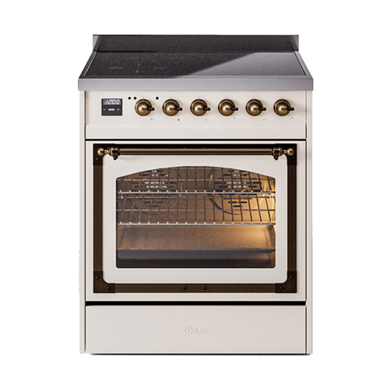 ILVE Nostalgie II Noblesse 30 in Induction Range, Antique White/Bronze