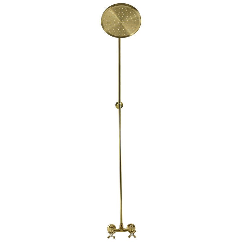 Combinaison de douche murale Kingston Brass Kingston, Brushed Brass
