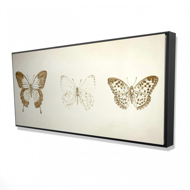 Butterflies sketch - 24"x48" Framed canvas
