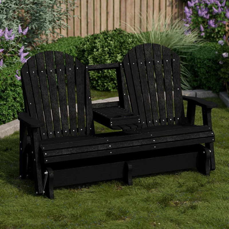 Heritage 5' Glider With Console, Black