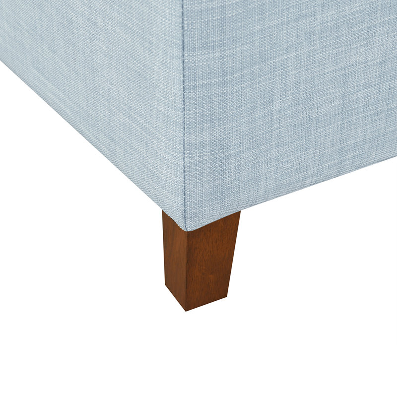 Maniscalco Tufted Top Upholstered Storage Bench, Light Blue