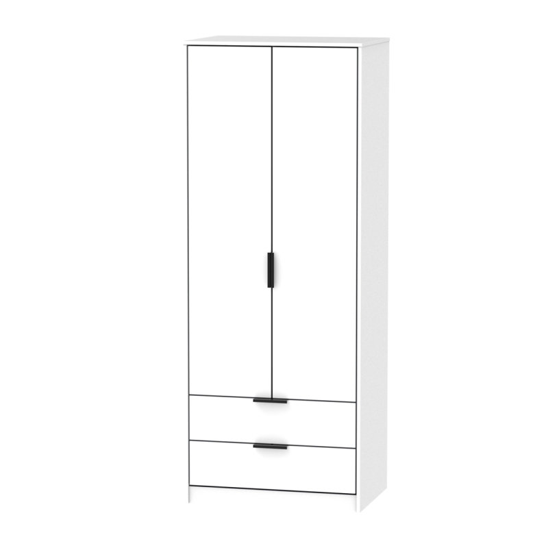 Fully Assembled Fallah Hong Kong Wardrobe, White Matt Veneer