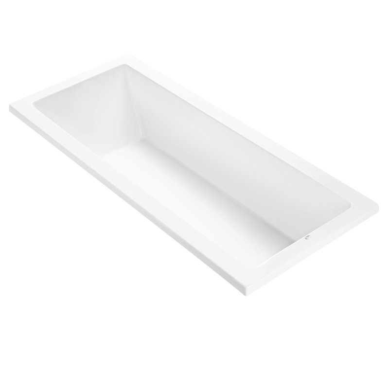 MTI Solutions 2 71.625" Whirlpool Bathtub, White, Drop-In