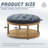 Cristan 33" W Upholstered Round Storage Ottoman-184983134