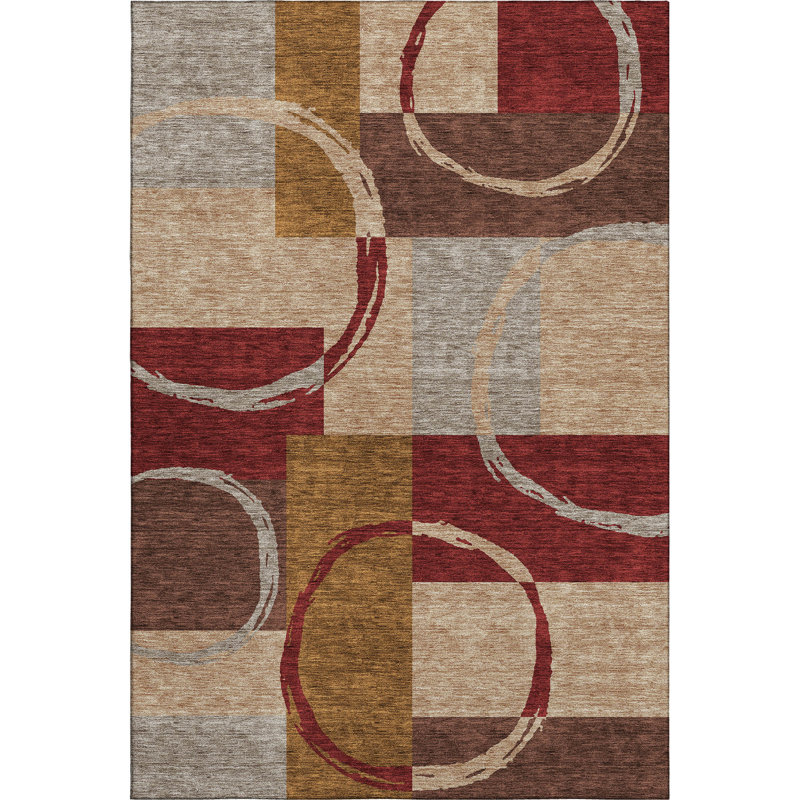 Premium Machine Washable Prisco Wheat Rug, Rectangle 8' x 10'
