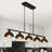 Dardani 5 - Light Dimmable Farmhouse Chandelier Billiard & Pool Table Lights Black Chandelier Island Lights for Kitchen Dining Room Light Fixture
