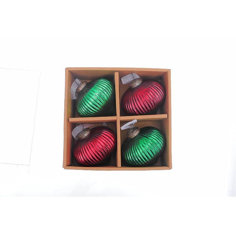 Ornement boule en verre oignon