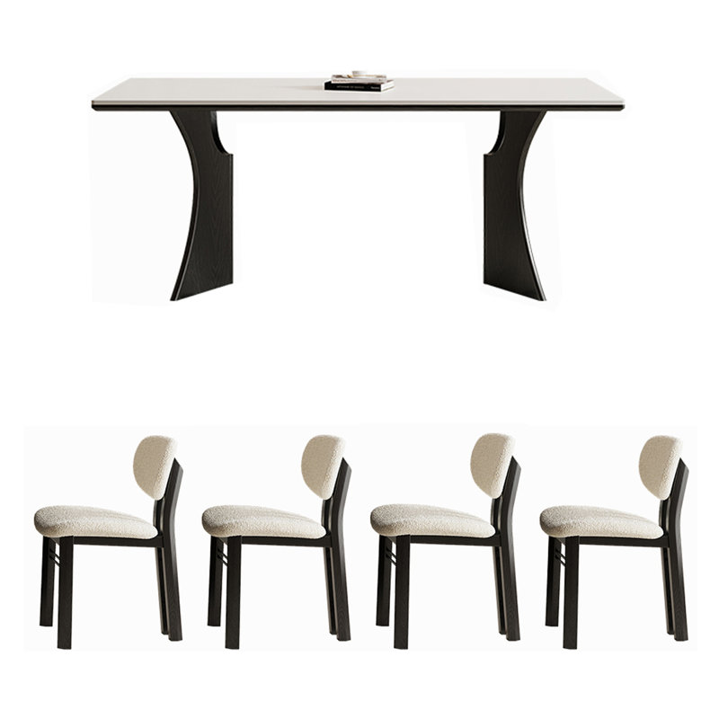 Rectangular dining table in French style, 29.53"H x 55.12"L x 31.5"W