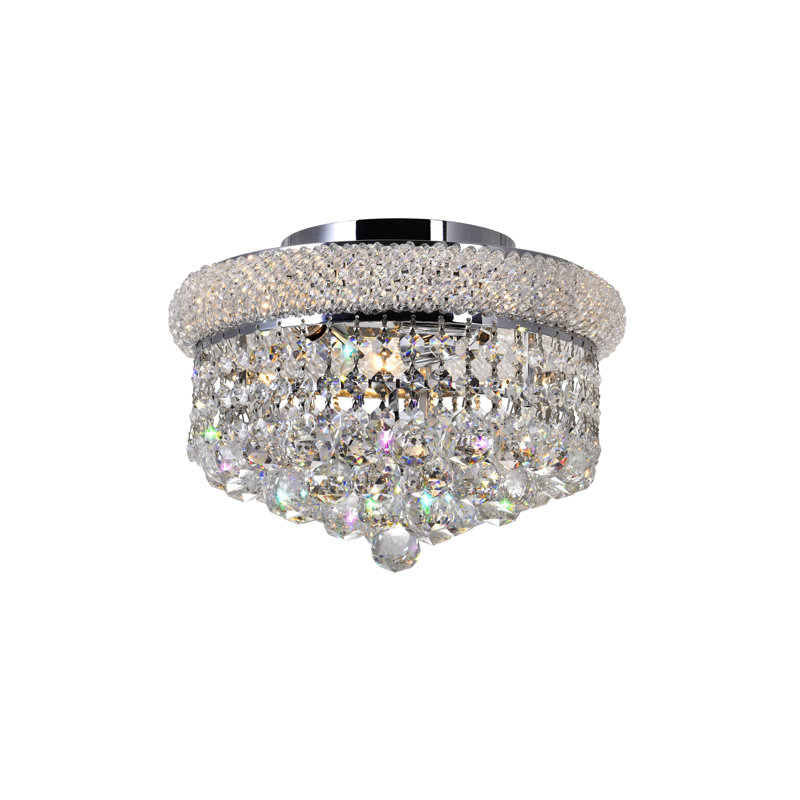 Plafonnier encastré Classic Crystal, Chrome chrome, H 7 po x l 10 po x P 10 po