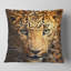 Gros plan sur un visage de léopard - coussin imprimé animal-29516686-29516690