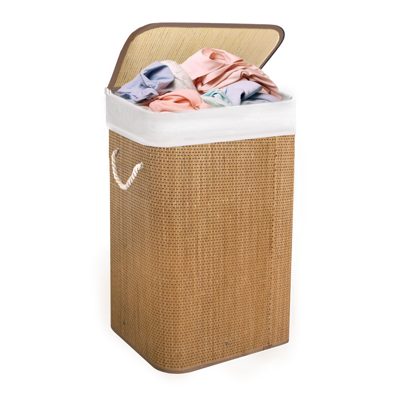 Navarrete Bamboo Laundry Hamper with Handles