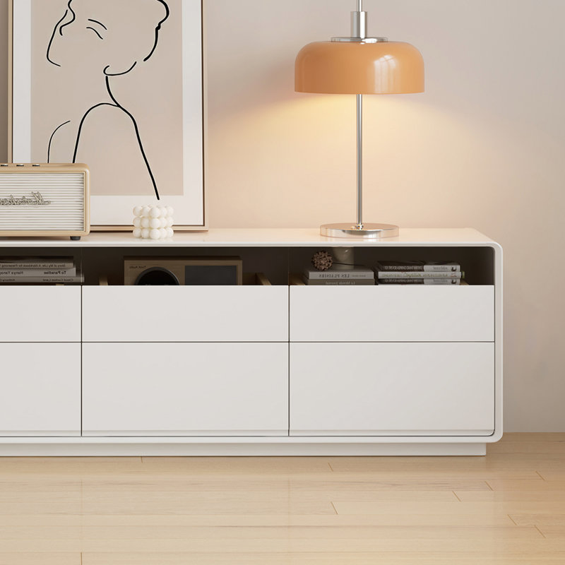 Meuble télé Modern, 102.3", Blanc