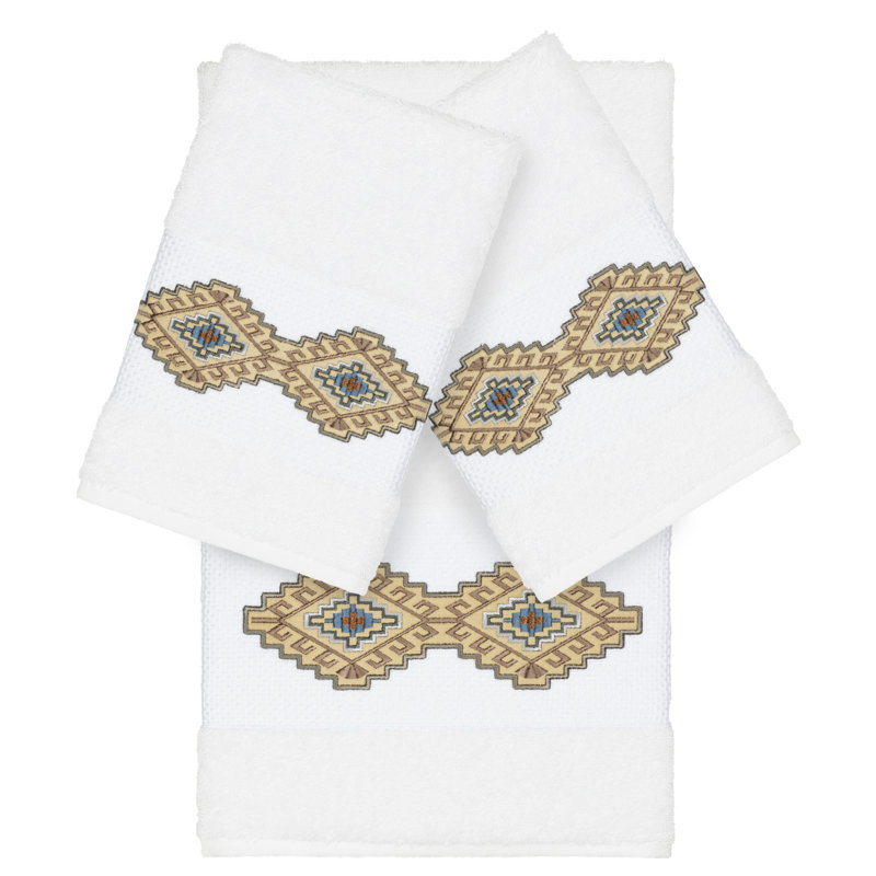 Ensemble de serviettes 3 pièces Gianna, Blanc