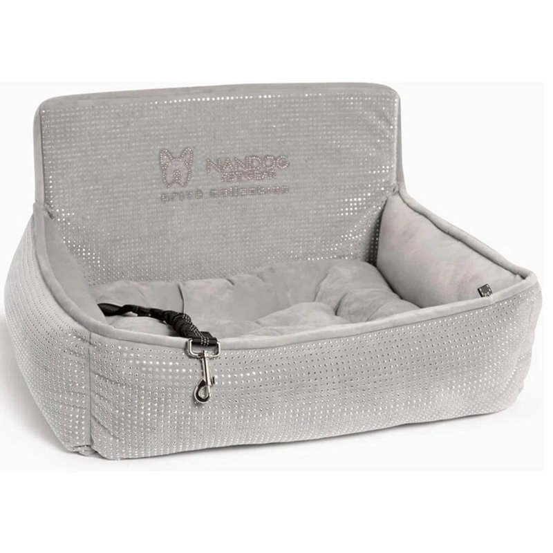  Siège de lit matelassé pour animaux de compagnie gris clair Pet Gear