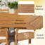 Ensemble de salle à manger de patio 5 pièces pour l'extérieur avec coussins 5 pièces-1461014546